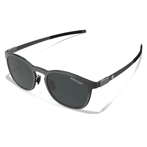 Image of ANYLUV Mens Sunglasses Polarized Upgraded Carbon Fiber Temple Sun Glasses Fashion Driving with UV Protection