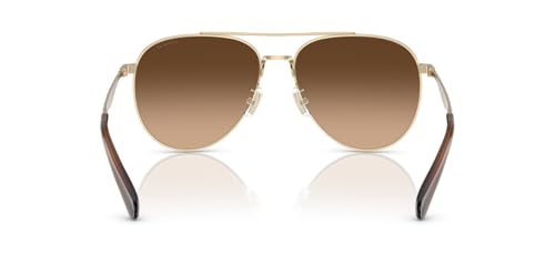 COACH Women's Hc7169 Metal C Hardware Aviator Sunglasses4