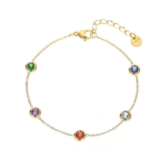 MYKI Super Multicolor Gold Bracelet For Women & Girls (B0BYNL1FDY) Amazon Price History, Amazon Price Tracker