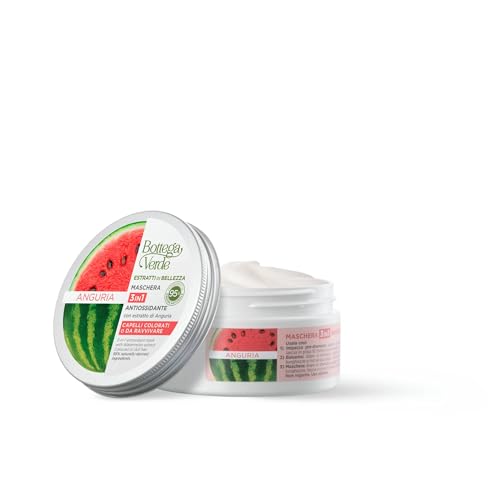 Bottega Verde, Estratti Di Bellezza - Anguria - Maschera 3 In 1 Antiossidante - Con Estratto Di Anguria (200 Ml) - Capelli Colorati O Da Ravvivare - 2