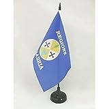 az flag bandiera da tavolo calabria 21x14cm - piccola bandierina calabrese - regione italia 14 x 21 cm