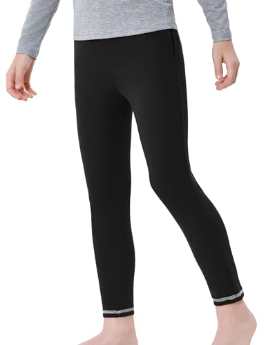 Terecey Pantalon Termico Interior Niños de Algodón Leggings Térmica para Niño Niña Suave y Cómodo Pantalón Termicas