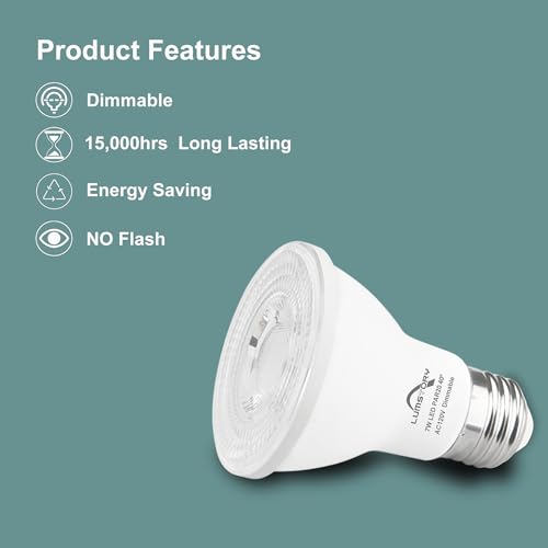 Image of LumStory 12-Pack PAR20 LED Light Bulbs, 3000K Warm White, Dimmable Flood Light Indoor Outdoor, 7W 50W 60W Halogen Replacement 600LM, E26 40 Degree Narrow Spot Light for Recessed Ceiling Lighting