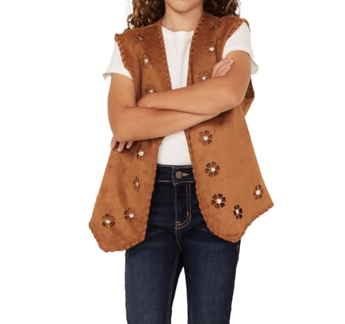 Girls' Studded Suede Vest (Toddler) (US, Age, 4 Years, Camel)