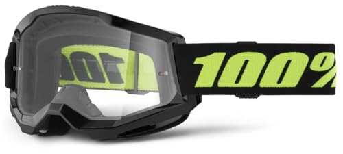 Image of 100% STRATA 2 Goggles - Sports Goggles for Motocross & Mountain Biking - Eyewear for Bike Riders - Motocross Eyewear for Men - Upsol, Clear Lens