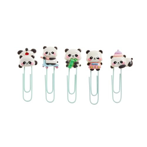 ✨ SET DI 5 CLIP TEMATICHE: collezione di cinque fermacarte metallici con adorabili figure in resina 3D, ideali per organizzare il ritorno a scuola.