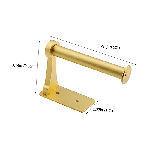 Golden Space - Soporte de papel higiénico de aluminio montado en la pared con dispensador de toallas de papel, juego de 5 piezas para toallas de mano y suministro de papel higiénico