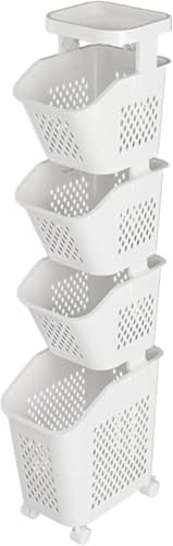 WQNB�X���������h���[�J�[�g 2/3/4 �i�݌v�̃X�^�b�L���O�o�X�P�b�g ��e�ʂŐ��󕨎��[ �L���X�^�[�t���ňړ��ȒP �����E���󎺂ɍœK ���Ԏ��[�ɂ��֗� �ƒ�p���󂩂�? (�z���C�g[4�i+���[�e�[�u��])