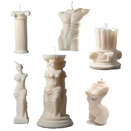 6-Pack Venus Candle, Ancient Greek Candle Set, Female Body Candle, Greek Goddess Candle, Ancient Venus Statue Candle, Woman Candle, Male Torso, Aphrodite Candle, Nude Torso Candle, Soy Wax Handmade