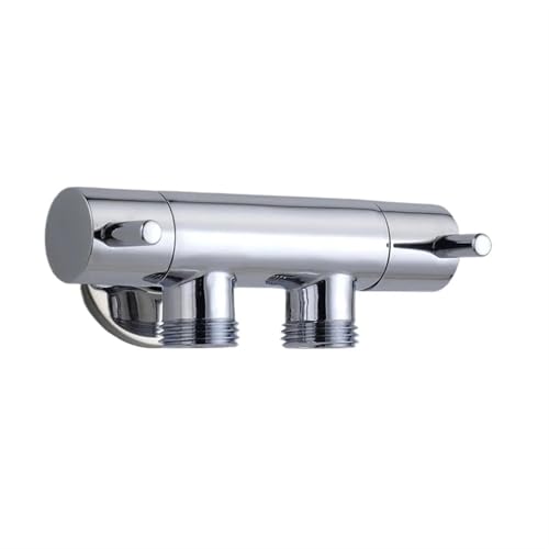 Robinet d'angle en cuivre argenté avec kit bidet et double commande de douche