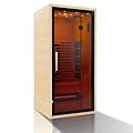 TaTalife Far-Infrared Home Sauna,1 Person Canadian Hemlock Indoor Sauna, 10 Min Warm-up, LED Reading Lamp, LCD Display-Control, Bluetooth Speakers with 8mm Tempered Glass Door