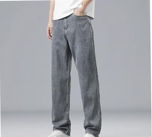 Men's Thin Jeans, Loose Straight Casual Jeans, Stretchy Soft Drape Trousers2
