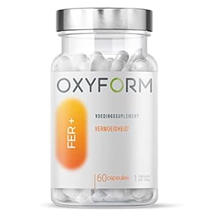 Oxyform Ijzer bisglycinaat I Vitamines C B6 B9 B12 I Bisglycinaat 14mg ijzer per capsule I 60 capsules I 100% van de…