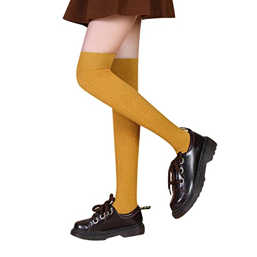 Children's Socks Stockings Autumn Winter Style Black Day System Calf Socks Pile Socks Over The Knee Socks Cut Cotton