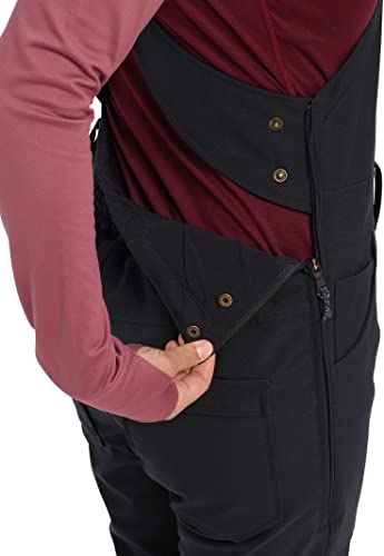 Burton- Calça feminina Avalon Bib, True Black, nova, pequena