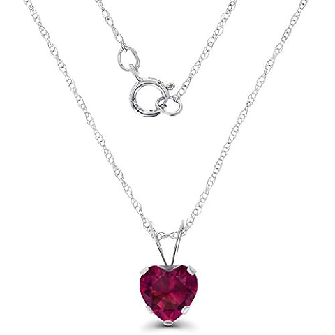 14K White Gold Heart Ruby Necklace by DECADENCE Cover
