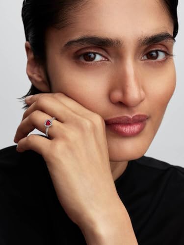 Bague Pandora argent 925 résistant au ternissement cœur fuchsia - 4
