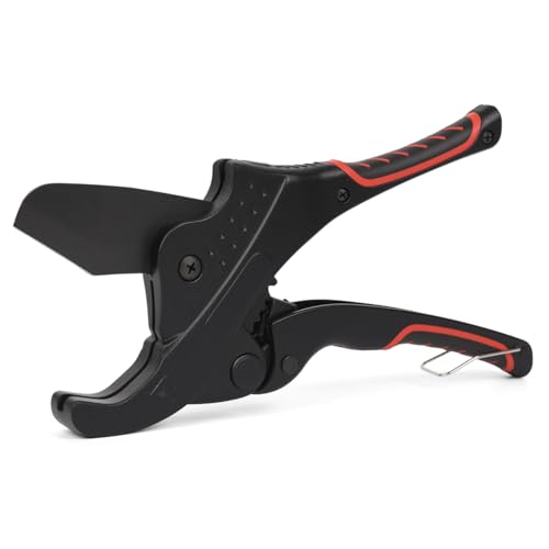 Resze Tagliatubi a cricchetto in PVC, strumento tagliatubi resistente, taglia fino a 50 mm, tubi in PVC PEX PPR PE, taglia tubi, taglierina per PVC, strumenti HVAC, adatto per riparazioni domestiche e