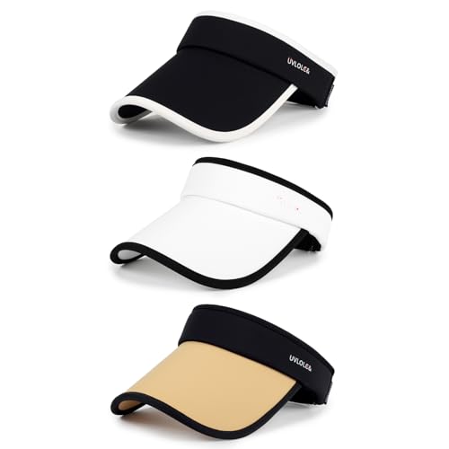 3 Pack Visor Hats for Women Cooling Ice Silk Womens Visor Adjustable Sports Sun Hat