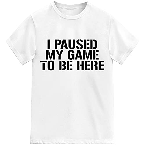 Laylawson Kids I Paused My Game to Be Here - Camiseta para niños Blanco blanco 7-8 Años
