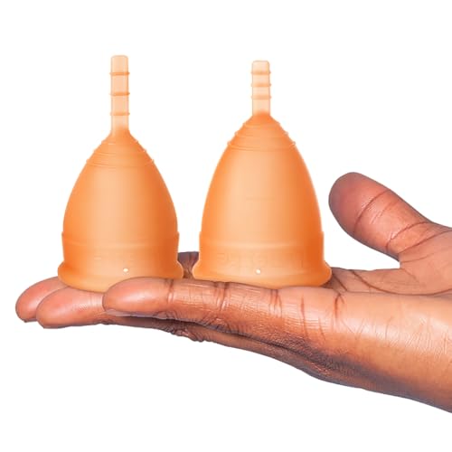 Lunette Reusable Period Cup, Orange Size 2 for Moderate to Heavy Flow - Thumbnail 2