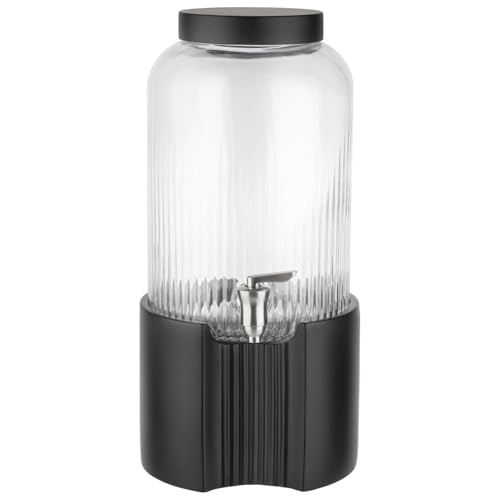 APS 10460 Getränkespender -ELEMENT- Ø 22 cm, H: 45 cm, 7 Liter, Basis und Deckel aus Beton, schwarz