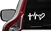 Cross Heartbeat Heart Car Vinyl Sticker Decal Bumper Sticker for Auto Cars Trucks Windshield Custom Walls Windows Ipad Macbook Laptop and More (White)
