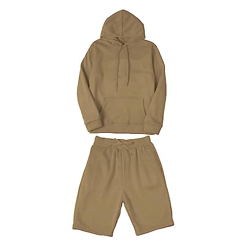 Generisch Sudadera con capucha para hombre de gran tamaño, juego de dos piezas, sudadera con capucha, abrigo con capucha, chaqueta holgada de softshell cómoda, camisa térmica con cordón, abrigo de