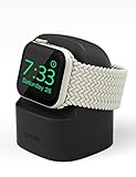 ELETIUO Charger Stand Compatible with Apple Watch Series 49/46/45/44/42/41/40/38mm iWatch Ultra2/Ultra/10/9/8/SE2/7/6/SE/5/4/3/2/1,Silicone Charging Dock Station Compatible with Night Stand Mode,Black