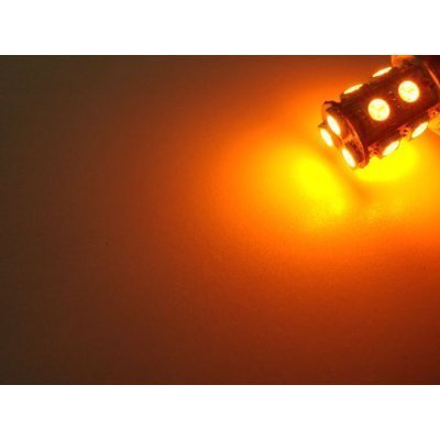 Amazon | SMD LED バルブ G18/S25 ダブル球 オレンジ アンバー 発光 13