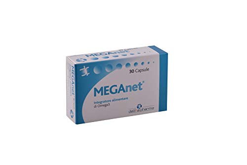 Deltha Pharma Meganet, Integratore di Omega 3 Softgel, 1000 Mg, Alto Dosaggio Epa+Dha 70% - Certificato Sea-Friendly, Certificato senza Inquinanti e Metalli Pesanti, No Retrogusto, da Tonno - 30 Caps