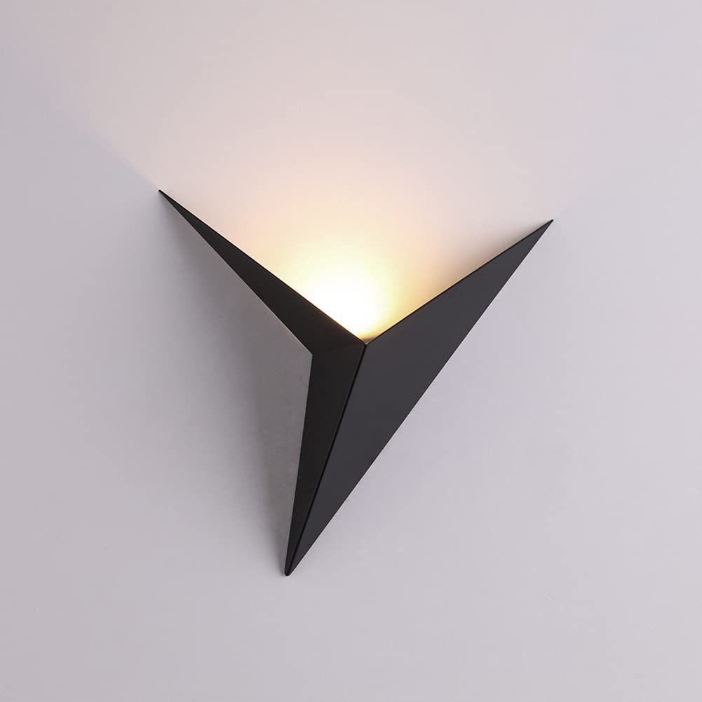 Gx Wall Light Indoor LED 3W Modern Creative Metal Wall Lamp 3000K Warm White Wall Sconce, for Living Room Bedroom Hallway Corridor Stairs Hall, Black