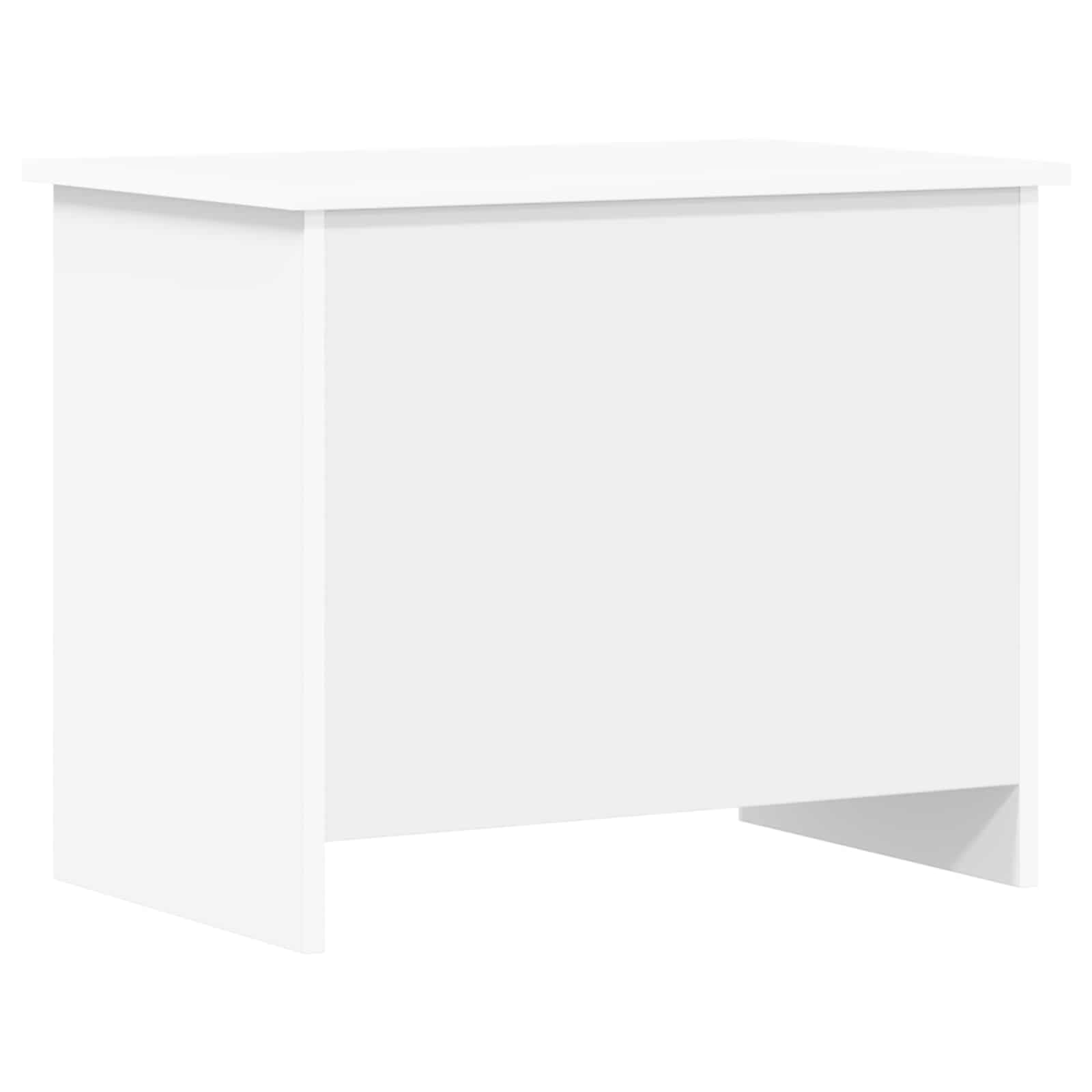 Fengshui Aufbewahrungstruhe Weiß 60 x 40 x 50 cm Holzwerkstoff | Großzügiger Stauraum für Kleidung, Bücher, Deko, einfache Montage, rechteckiges Design für Schlafzimmer und Flur
