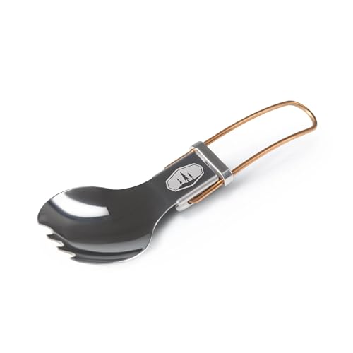 GSI Outdoors 61100 Glacier Folding Spork – Stainless Steel, Compact and Portable
