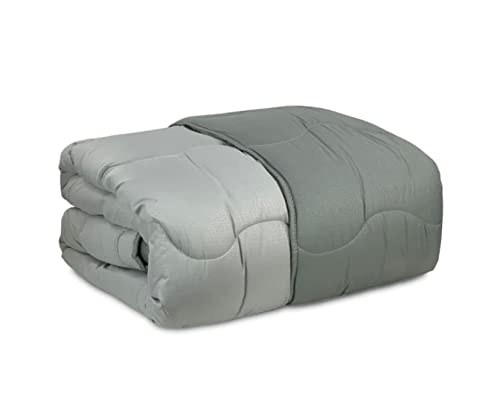 Piumone per Letto Singolo in Microfibra, Imbottitura in Poliestere, Trapunta 170x260 cm, per Bambino e Bambina (Grigio)