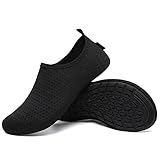 SAGUARO Escarpines Mujer Hombre Escarpines Agua Zapatos Playa Secado Rápido Zapatillas para Agua Negro, Gr.40/41