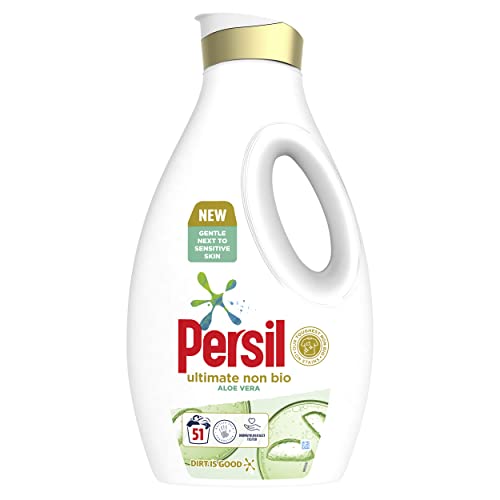 Persil Ultimate Non Bio Aloe Vera our toughest non bio on stains Laundry Washing Liquid Detergent for sensitive skin 51 Wash 1.377 l