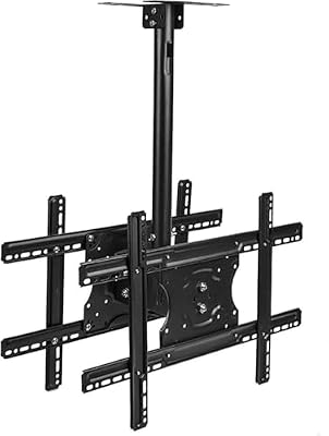SDdPulse Adjustable TV Bracket Dual Sided Ceiling TV Mount - Adjustable Ceiling TV Mount Bracket, Fit Flat and Vaulted Ceiling Electric TV Lift