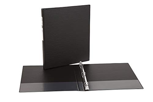 Avery Economy 3 Ring Binder, 0.5" Round Rings, 1 Black Binder (03201) #TOP5