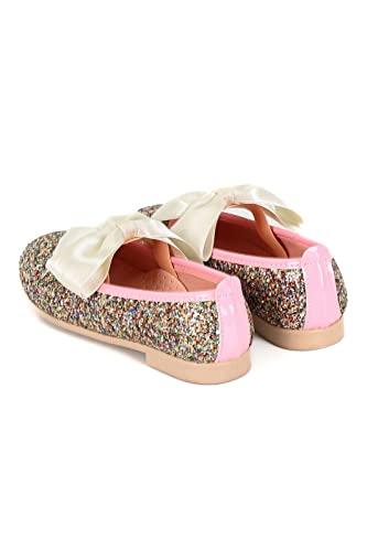 Girls Glitter Dress Shoes Sequin Mary Jane Footwear Flat Pumps4