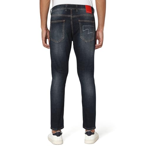 Image of Spykar Men's Kano Slim Fit Mid-Rise Jeans (Ankle Length)