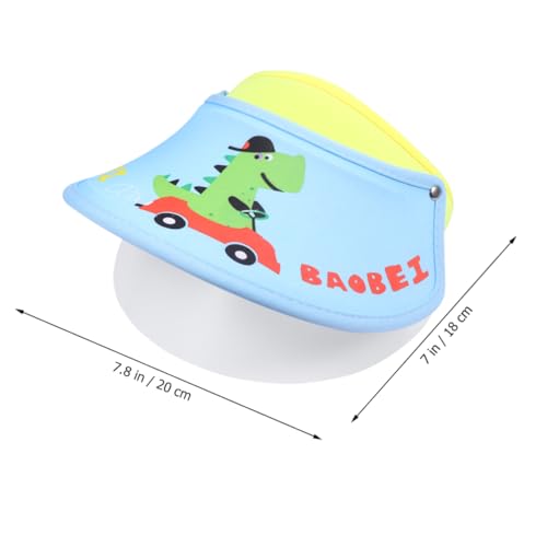 Wide Brim Boys and Girls Sun Hat Double Layer Protective Cap for Boy Girl Ice Belt Rotatable Visor Blue4