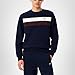 Lacoste Men's Colorblock Fleece Sweatshirt, Navy Blue/Flour/Red Vermouth, Large