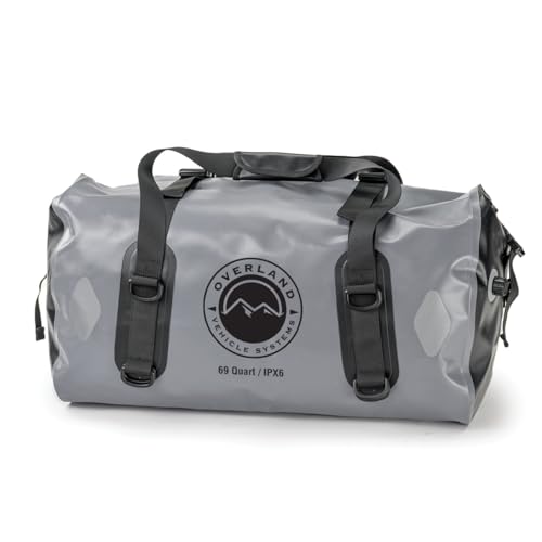 Overland Vehicle Systems Portable Dry Storage Bags (69 Quart Capacity) - Premium 1000D Construction - IPX6 Rated Waterproof Dry Bag - Heavy Duty Buckles with Robust Nylon Straps