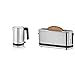 WMF KITCHENminis Grille Pain 1 Fente Extra Longue 7 Niveaux de Brunissage Réchauffe Viennoiserie & KITCHENminis Bouilloire Electrique Ultracompacte 0,8L Sans fil Design élégant Inox Cromargan
