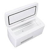 Insulin Cooler, White Large Display Screen Medicine Diabetic Supplies Refrigerator for Travel and Office, Medicine Cooler with Storage Bag