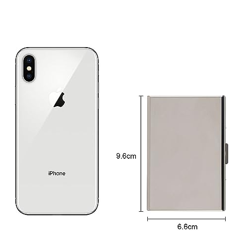 Vicloon RFID Blocking Stainless Steel Card Holder Wallet - Silver - Image 2