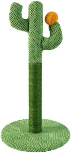 KOKUMON キャットタワー 猫タワー 猫用 爪とぎ サボテン型 ネコポール 麻縄 手巻き 可愛い つめとぎ 猫の木 多頭飼い 運動不足解消 安定性 組立簡単 子猫から大型猫 遊び場