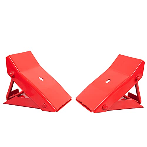 BIG RED AD4664 Torin Steel Safety Wheel Chock: Foldable Tire Stop, Red, 1 Pair, 10.52 x 8.48 x 8.99 cm