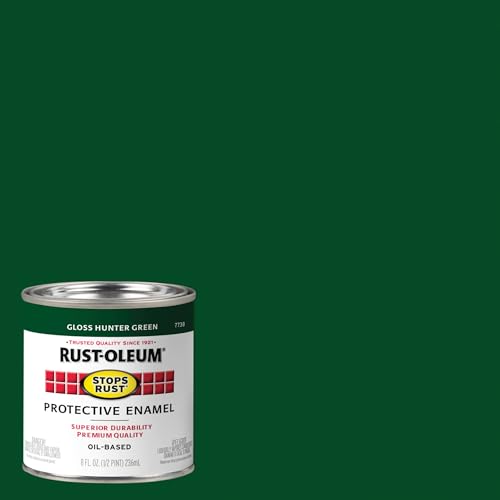 Image of Rust-Oleum Stops Rust Brush On Protective Enamel Paint, Gloss Hunter Green